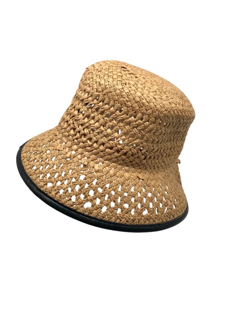 On 34th Medium Brown & Black Crochet Bucket Hat